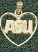 Anderson Jewelry Arizona State Sun Devils Sunburst Heart Gold Charm