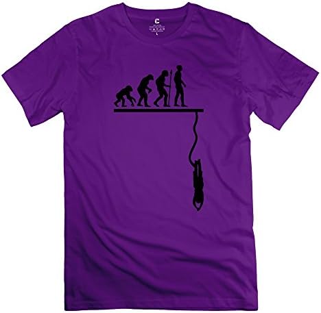 ZYA6W Man Bungee Evolution 100% Cotton Cool T Shirt Purple 22