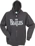 Gear One Beatles Vintage Logo Men's Zippered Hoodie Charcoal Extra Large
