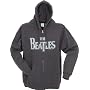 Gear One Beatles Vintage Logo Men's Zippered Hoodie, Charcoal Medium