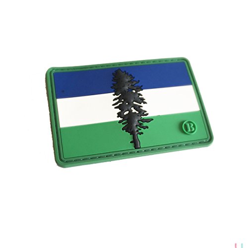 3d PVC Cascadia Flag Morale 3x2 Inch Patch