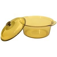 Visions Corning 5.3 Quart Dutch Oven with Lid, Amber