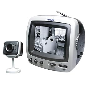 Jensen JCCTV 150 5 Black & White TV w  Security Monitor & Camera