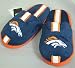 Denver Broncos Youth Team Stripe Plush Slippers - Size 8