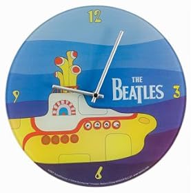 The Beatles Yellow Submarine Album Glass Wall Clock