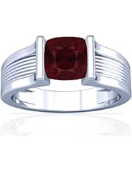 Platinum Cushion Cut Ruby Solitaire Ring