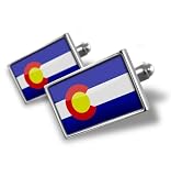 Cufflinks "Colorado Flag region: United States of America (USA)" - Hand Made Cuff Links