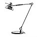 Architect Desk Lamp Gesture Control - Metal Swing Arm Dimmable Led Lamp - Task Light for Office - 12 Touch Level Dimmer 3 Eye-Care Lighting Modes - Adjustable Drafting Table Lamp - Memory - Black