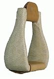 Rawhide Braided Covered Polished Aluminum Bell Stirrups