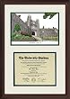 Princeton University Scholar Scholar Mahogany Framed Lithograph w/Diploma Opening