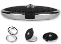 Jeweled Elegant 10x/1x Compact Mirror with Crystals Black