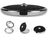 Jeweled Elegant 10x/1x Compact Mirror with Crystals Black