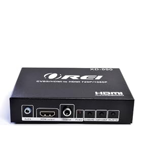 OREI XD-990 PAL HDMI / Composite to NTSC HDMI 50/60 Hz Multi-System Digital Audio Video Converter - Up to 1080p/720p Upscaling - Superior Quality - 3 Year Warranty - Dual Voltage (110/220V Worldwide Use) - With EU/UK Mains Power Plug