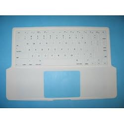 Rasfox Preprinted Keyboard & Palm Silicone Skin 13-inch Macbook Aluminum Unibody and 13-inch Pro - White