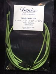 Denise Interchangeable Knitting Crochet Light Green Circular Companion Cord Set