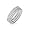 Eve's Addiction Sterling Silver Triple Stackable CZ Ring Set, 5