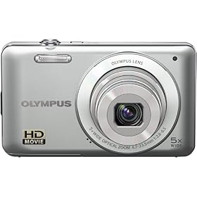Olympus VG-120 14 MP Digital Camera, 5X Wide-Angle Optical Zoom (26mm), 3 LCD,(Silver) by Olympus