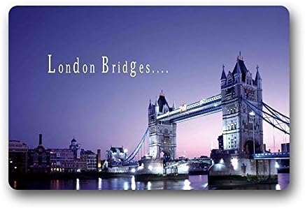 XiaoS Door Mats Custom London Bridge Decorative Doormat Indoor/Outdoor Doormat Decor Rug Nonwoven Fabric Non Slip 23.6 (L) x 15.7 (W) inches