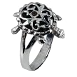Movable Turtle - Sterling Silver Ring