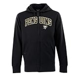 NHL Pittsburgh Penguins Signature Hood Applique Long Sleeve Full-Zip Fleece, Black, XX-Large