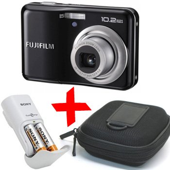 eHome Bundle: Fuji A170 Digital Camera + Case +Sony Charger & 2pcs NiMh Batteries (Fujifilm Finepix A170 10.2MP 3xOptical Zoom 2.7 LCD)