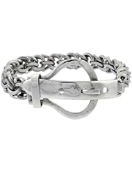 Sterling Silver Garibaldi Link Bracelet Belt Buckle Clasp 1/2 inch wide, sizes 8, 8.5 & 9 inch