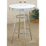 Polished Chrome Soda Fountain Style Bar Table by 
