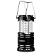 LED Camping Lantern,Portable Bright 30 LED Camping Light Flashlights,Collapsible Design,Water Resistant,Light Weight,Rugged Construction for Home & Outdoor and Emergency Use:Most Compact Suitable for Hiking,Camping,Hurricanes,Outdoor adventures,Outages (Black)