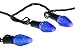 Bethlehem Lighting Indoor/Outdoor C7 LED Faceted Cone 25-Light Set, Blue