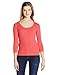 Three Dots Women's 3/4 SLV Scoop Neck Cotton Knits