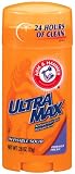Arm & Hammer Ultramax Deodorant and Antiperspirant Invisible Solid, Powder Fresh, 2.6-Ounce Stick (Pack of 6)