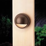 Kichler Lighting 15064AZT Half Moon 12-Volt Deck and Patio Light, Textured Architectural Bronze