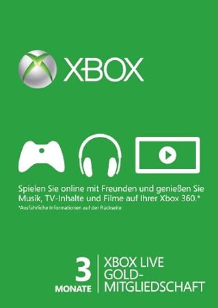 Xbox Live - 3 Monate Gold-Mitgliedschaft [Download]