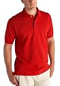 Nautica Men's Stain Resistant Pique Polo, Red, Small