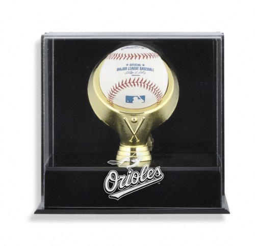 Baltimore Orioles Wall Mounted Gold Ring Baseball Logo Display Case