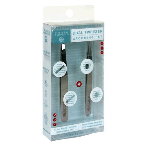 HealthPersonalCare: Earth Therapeutics Grooming Set, Dual Tweezer, 1 set  Pack of 2 