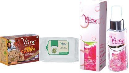 Vitro Naturals Amla Candy, Face Wipes (30 pcs pack) Natural Rose Water 200 ml Combo pack