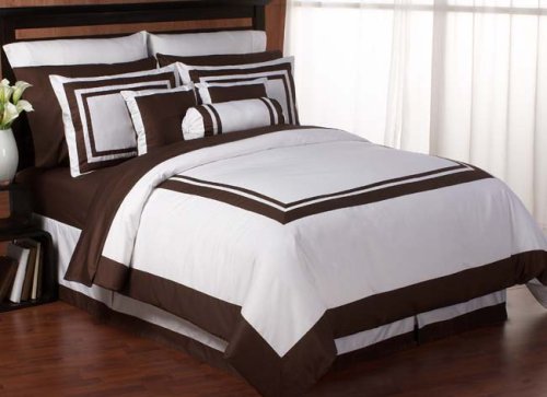 Chocolate Hotel Duvet Comforter Cover 6 piece Bedding Set