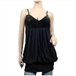 Black Glitter Sequins Tunic Sleeveless Plus Size Top
