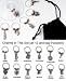 12 Wine Glass Charms the Gourmet Collection with Velveteen Storage Bag