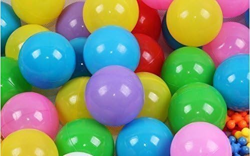 2.1 Inches 5.5 Cm Fun Pit Balls 100 Pcs 5 Colors Non-toxic Phthalate-free Crush Proof Plastic Balls in the Mesh Bag