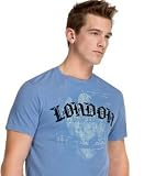 Guess - GUESS Stream Jersey London Eagle Flock T-Shirt