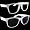White Frames Clear and Dark Lenses