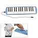 Como White Black Plastic 32 Key Piano Keyborad Melodica Blue w Mouthpiece
