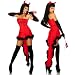 LH-Dessous - 11612- S - M. Sexy Teufelchenkleid mit Marabufedern und Paillettenapplikationen. Die H�rner und der Dreizack sind inklusive. Gr��eS-L.
