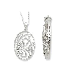 Become What You Believe, Butterfly Necklace in Silver