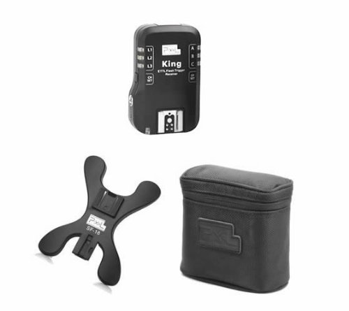 Pixel KING Qualitäts TTL Funk-Blitzauslöser Zusatz Empfänger bis 100m für Canon Blitzgeräte und Canon DSLR