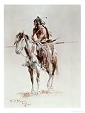 Powder Face, 1903 Art Giclee Poster Print by Charles Marion Russell, 18x24