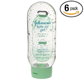Johnson's Baby Oil, Gel with Aloe Vera & Vitamin E, 6.5-Ounce Bottles (Pack of 6)