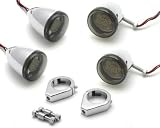 HARLEY CHROME Bullet LED Smoke Turn Signals Kit 41mm